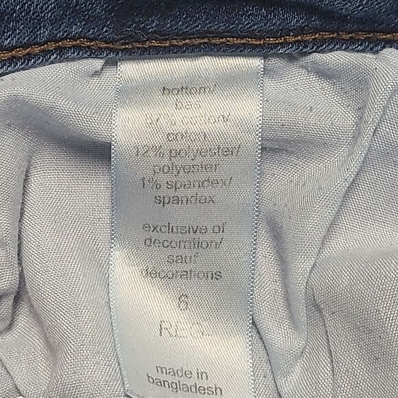 Maurices Women’s‎ Jeans 6 Light Blue Mid Rise Slim Straight Denim Pants Stretch - Picture 6 of 9